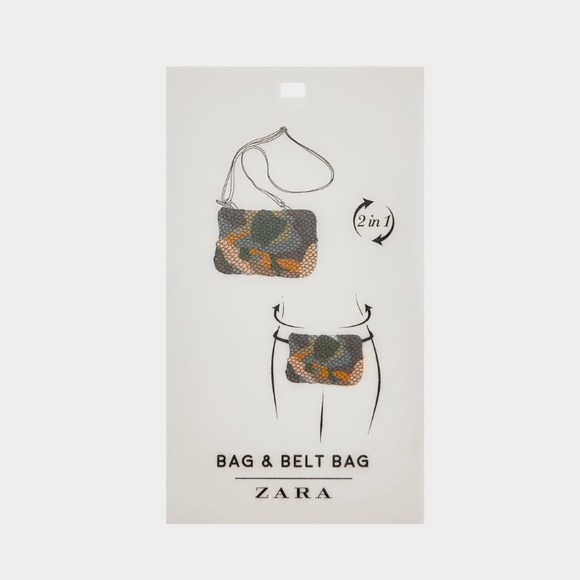 (Last one)ZARA Sequined belt bag clutch - Picture 6 of 8